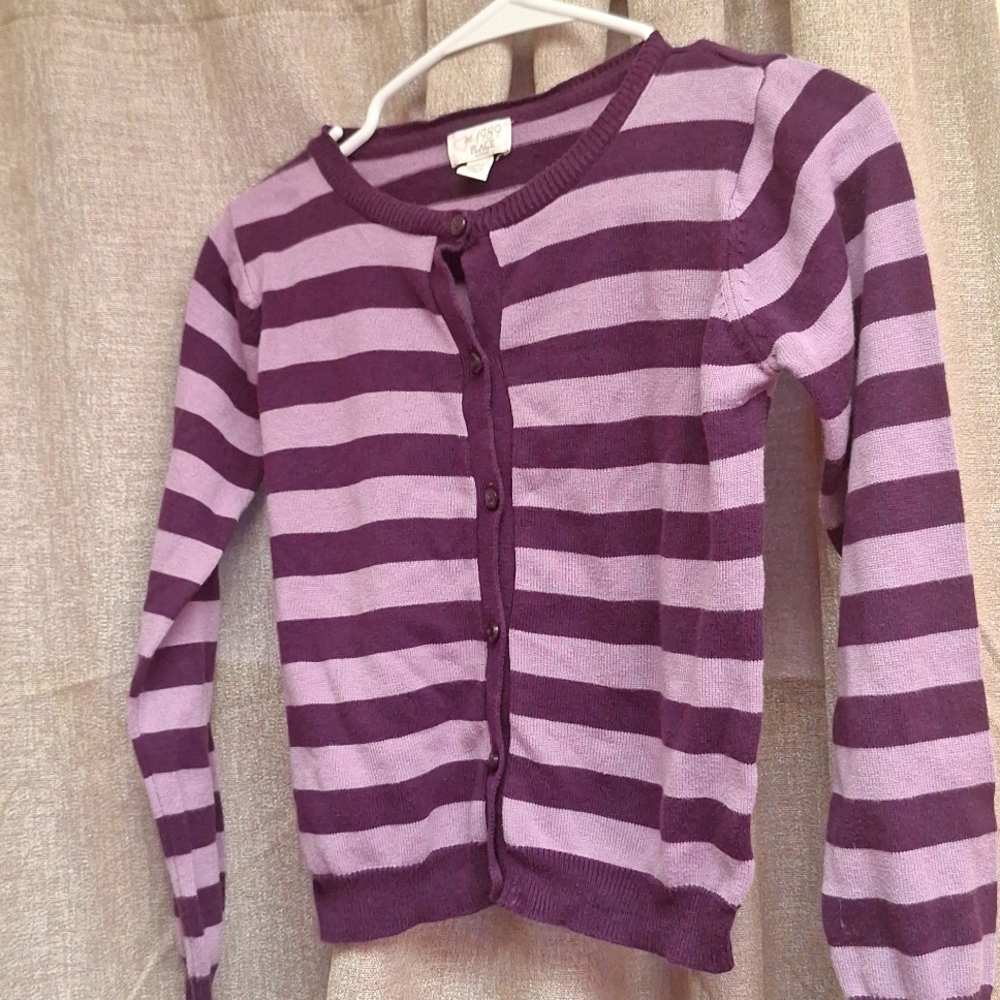 Girl's Steiped Cardigan